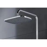 NEXTREND - GmbH Regenduschkopf D2201E - 30 x 21 x 4 cm - Anti-Kalk - Farbe wählbar, Farbe:Chrom / Schwarz matt
