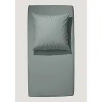 Hessnatur Satin Spannbettlaken in salbei | Gr.: 180-200 x 200 cm