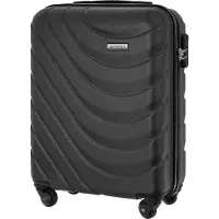 Famanu Koffer ABS-Material | Zahlenkombinationsschloss | Flexible Handgriffe | 360 Grad Rollen - Schwarz