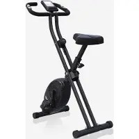 Gorilla Sports Heimtrainer Fahrrad X-Frame Stahlrahmen klappbar – 8 Widerstandsstufen, belastbar bis 110 kg – Hometrainer, Ergometer Fahrrad