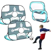 Famanu 2-in-1 Fußballtor mit Zielwand - Pop-Up Fußballtor - 1 Stück - 125x80 cm