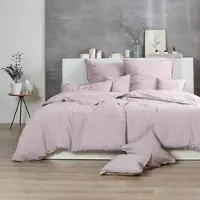 Enrico Coss Bettwäsche Stonewashed Kissenbezug einzeln 80x80 cm | blass-rose - pink