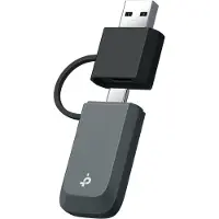 TP-LINK ARCHER TBE230U, Kabelgebunden, USB Type-A/USB Type-C, Ethernet, Wi-Fi 7 (802.11be), 2882 Mbit/s, Schwarz, Grau