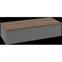 Villeroy & Boch V&B SB mit Frontstruktur -Beleuchtung Antao 120x26,8x50cm, WBP w wal, Anthrac. m Lac