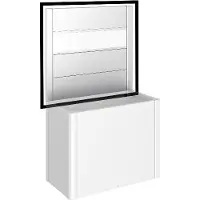 Biohort Sichtschutz zu 'HochBeet' 4 x 1 m mit Acrylglas silber-metallic