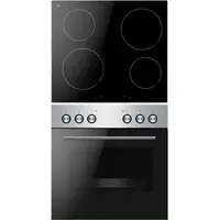 Amica Induktions Herd-Set "EHI 935 331 E", Energieeffizienz: A, edelstahl, Herdsets, Komfort pur: beste Sicht, leicht reinigen, sicher kochen, Induktions Herd-Set