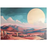 WALLARENA FOTOTAPETE Mond Natur Vlies Tapete Wohnzimmer 400x280