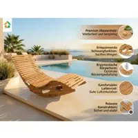 Prestige Home Living Outdoor Ergonomische Schwungliege aus Akazienholz, klappbar - FSC zertifiziert