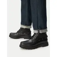 Timberland für Herren. TB0A697HW021 Britton Road Lederstiefel schwarz (46), Wohnung, Schnürsenkel, Lässig