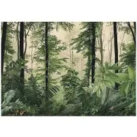 WALLARENA FOTOTAPETE Wald Bäume Natur Vlies Tapete Wohnzimmer 350x250