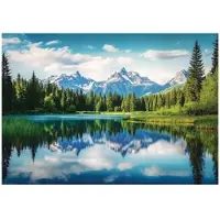 WALLARENA Fototapete 3D Gebirge in Blau | Gr.: 400 x 280 cm