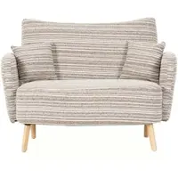 STILVORA Zweisitzer-Sofa superbequeme Armlehnen mit Kissen und Aufbewahrungstasche, Modernes Sofa komfortabel und stilvoll, Kleines Sofa ideal für Schlafzimmer, kleine Räume und Wohnungen, khaki