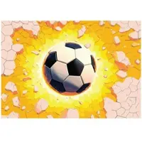 WALLARENA FOTOTAPETE Kinderzimmer Junge Fußball 3D Effekt 200x140