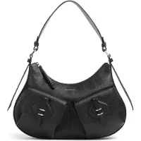 Coccinelle Elegante schwarze Damentasche mit Magnetverschluss und Schultergurt