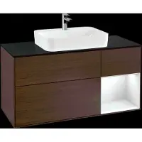 Villeroy & Boch V&B Waschtischunterschrank FINION 1200x603x501 Abdpl bl Reg gls wh/Wln Ve