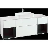 Villeroy & Boch V&B Waschtischunterschrank FINION 1600x603x501 Abdpl wh Reg bl ma/gls wh
