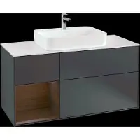 Villeroy & Boch V&B Waschtischunterschrank Wandbeleuchtung Finion 120cm, Pl w m, Rg l wal ven, md b m Lac