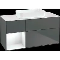 Villeroy & Boch V&B Waschtischunterschrank FINION 1200x603x501mm m Apl. Gl wh ma Regalelem