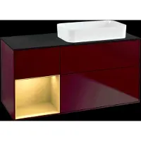 Villeroy & Boch V&B Waschtischunterschrank FINION 1200x603x501mm m Apl. Gl bl ma Regalelem