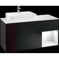 Villeroy & Boch V&B Waschtischunterschrank FINION 1200x603x501 Abdpl wh Reg gls wh/bl ma