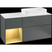 Villeroy & Boch V&B Waschtischunterschrank FINION 1200x603x501 Abdpl wh Reg go ma/anth ma