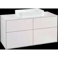 Villeroy & Boch V&B Waschtischunterschrank Wandbeleuchtung Finion 120x60,3cm, Abd.-Pl. wh. m, wh. m Lac