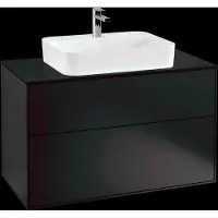 Villeroy & Boch V&B Waschtischunterschrank Wandbeleuchtung Finion 100x60,3cm, Abd.-Pl. bla m, bla m Lac