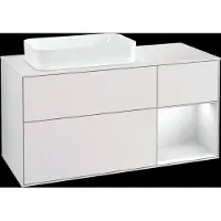 Villeroy & Boch V&B Waschtischunterschrank FINION 1200x603x501mm m Apl. Gl wh ma Regalelem