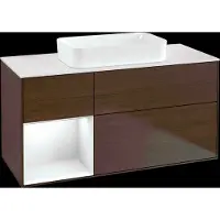 Villeroy & Boch V&B Waschtischunterschrank FINION 1200x603x501mm m Apl. Gl wh ma Regalelem