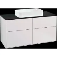 Villeroy & Boch V&B Waschtischunterschrank Wandbeleuchtung Finion 120x60,3cm, Abd.-Pl. bla m, wh. m Lac