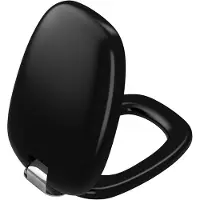 Vitra Plural WC-Sitz 126-483-009 36,4x47,6x5cm, mit Absenkautomatik, Schnellverschluss, schwarz matt/chrom