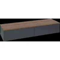 Villeroy & Boch Antao L42 Sideboard, Midnight Blue Matt Lacquer / Warm Walnut, 1600x268x500 mm