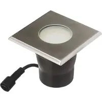 Easy Connect LED Einbauleuchte Edelstahl eckig 12x12cm IP65 4W GU10 320lm warmweiß 3000K