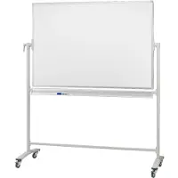 Franken Whiteboard Mobil mit Drehfunktion Emaille antimikrobiell