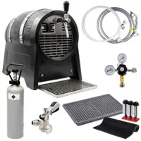 ChattenGlut TK-60-1 Partyfass-Zapfanlage 1-leitig 60 L/h – Flach-Zapfkopf KEG Typ A – Komplettset mit gefüllter CO2-Flasche, sofort startklar