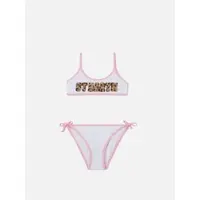 MC2 SAINT BARTH Jaiden String Printed Bralette Bikini String rib 01 leopard terrypatch (03209L) 8 yrs