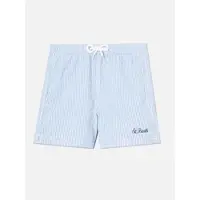 MC2 SAINT BARTH Patmos JR Swimshort With Flap Back Pocket seersucker stripes 31 l emb (01706L) 10 yrs