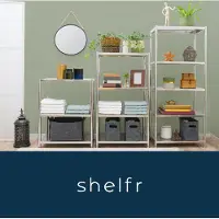 Shelfr Edelstahl Schwerlastregal bis 60 kg auf 2 Ebenen 61 x 36 x 50 cm