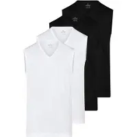 Ragman Unterhemd / Tanktop Basic in Weiß / schwarz | Gr.: S