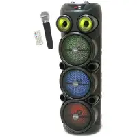Inovalley Beleuchteter Karaoke-Lautsprecher – – KA129-XXL – Bluetooth V5.0 – 90 cm – 1000 W – 3 x 8"-Lautsprecher – Inklusive drahtlosem Mikrofon
