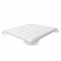 11.11 SRLS The White Stone Topper 120x190 cm aus 500 g Watte | Gepolsterter Matratzenschoner | Atmungsaktiver Mikrofaserbezug mit elastischen Eckbändern | Matratzenschutz