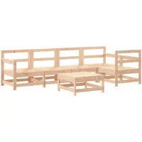 vidaXL 6-tlg. Garten-Lounge-Set Massivholz Kiefer