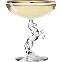 Ritzenhoff Champagnerglas Sektglas REITKRISTALL mit Goldrand 230 ml