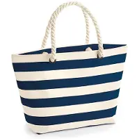 Westford Mill Strandtasche 'Nautical' W680 natural/navy 36 x 35 x 18 cm