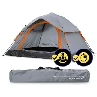 DS Produkte Where Tomorrow Lumaland Outdoor Pop Up Kuppelzelt Wurfzelt 2-3 Personen Sekundenzelt Camping Reise Trekking Festival 215 x 195 x 120 cm Tragetasche
