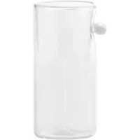 Zafferano 4er-Set hohe Austerngläser aus mundgeblasenem Borosilikatglas mit dekorativer weißer Perle, modernes Design, transparente Trinkgläser