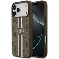 GUESS - Hardcase 4G Printed Stripes MagSafe (GUHMP17XP4RPSW) - iPhone 17 Pro Max - Brown
