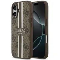 GUESS - Hardcase 4G Printed Stripes MagSafe (GUHMP17SP4RPSW) - iPhone 17 - Brown