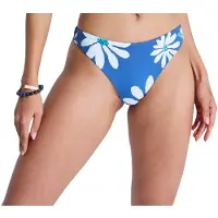 Roxy Badehose "Printed Essentials Cheeky", Damen, Gr. S, blau (dutch blau flower soul), Obermaterial: 85% Polyester, 15% Elasthan., Badehosen Badehose