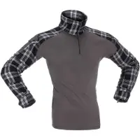 Invadergear Flannel Combat Langarm-t-shirt Grau XL Grau XL